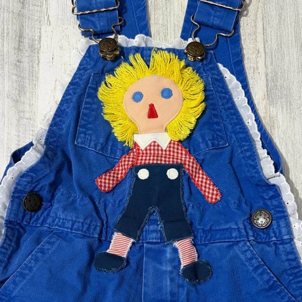 Vintage OshKosh B'gosh Royal Blue Kids Overalls Made in USA 3T